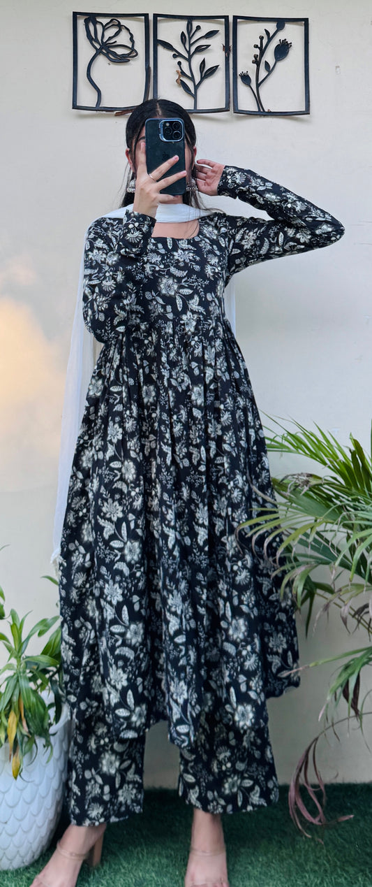 Beautiful Cotton Anarkali Suit Set