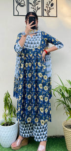 Rayon Premium Quality Kurta Pant & Dupatta Set - Dolled Up