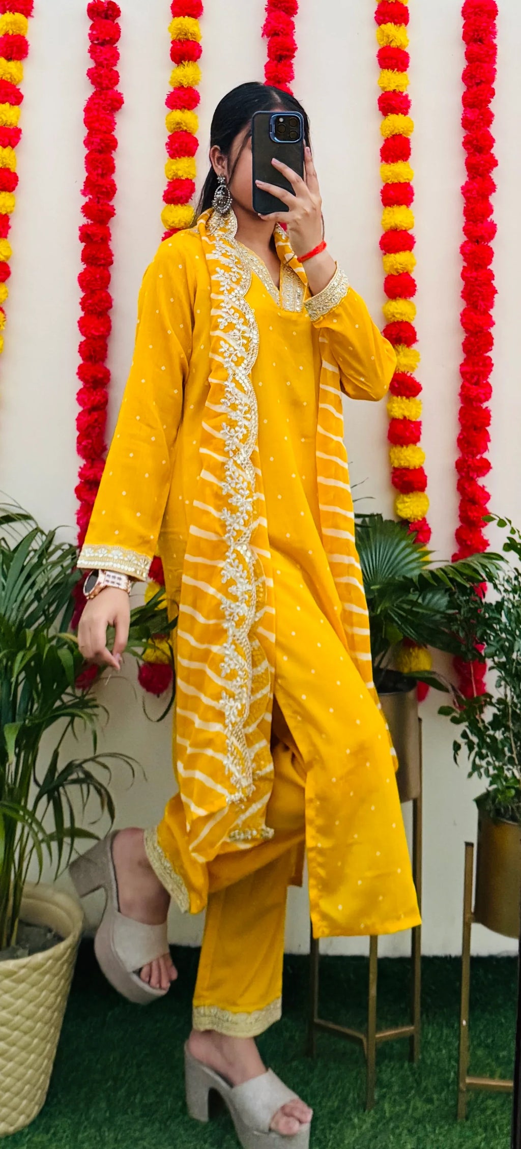 Beautiful Silk Kurta Pant Dupatta Set - Dolled Up