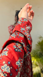 Cotton Full Sleeve Brown Colour Nyra Cut Long Kurti