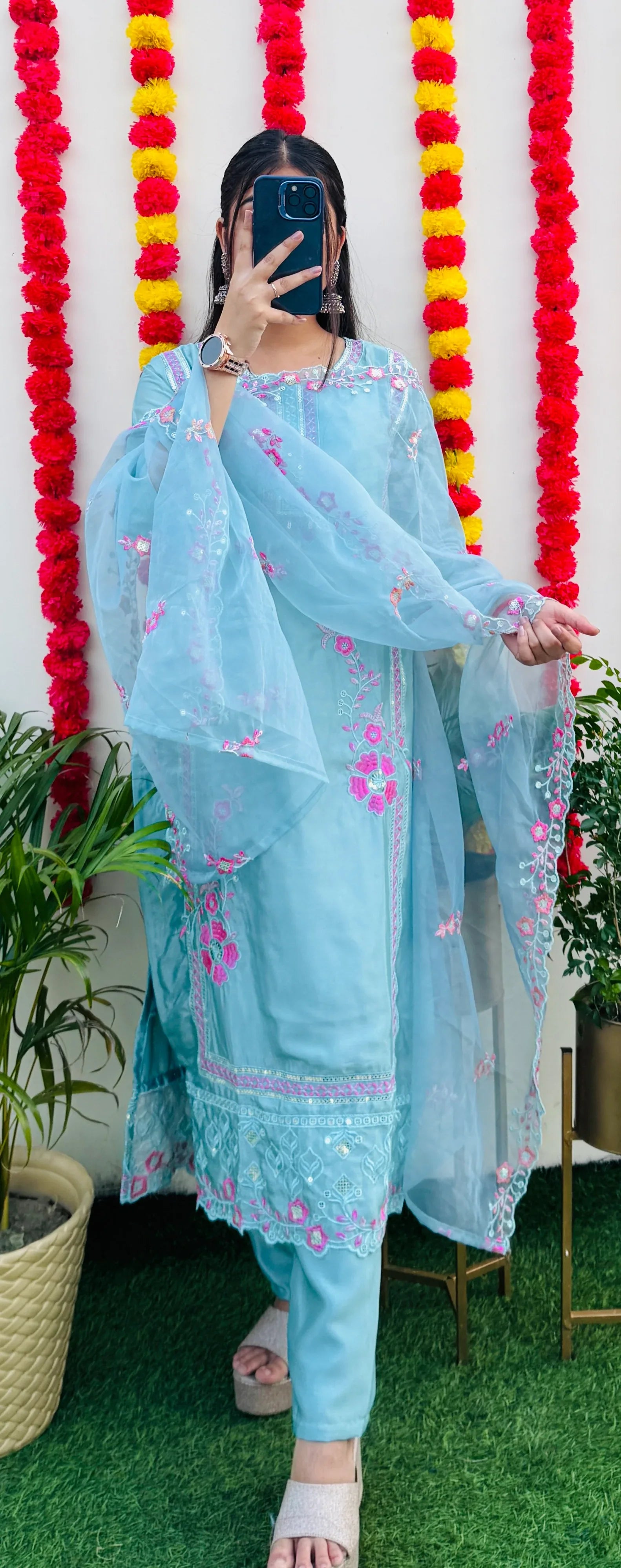 Beautiful Kurta Dupatta Pant Set - Dolled Up