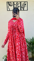 Beautiful Cotton Alia Cut Gathering Sleeves Suit Set - Dolled Up