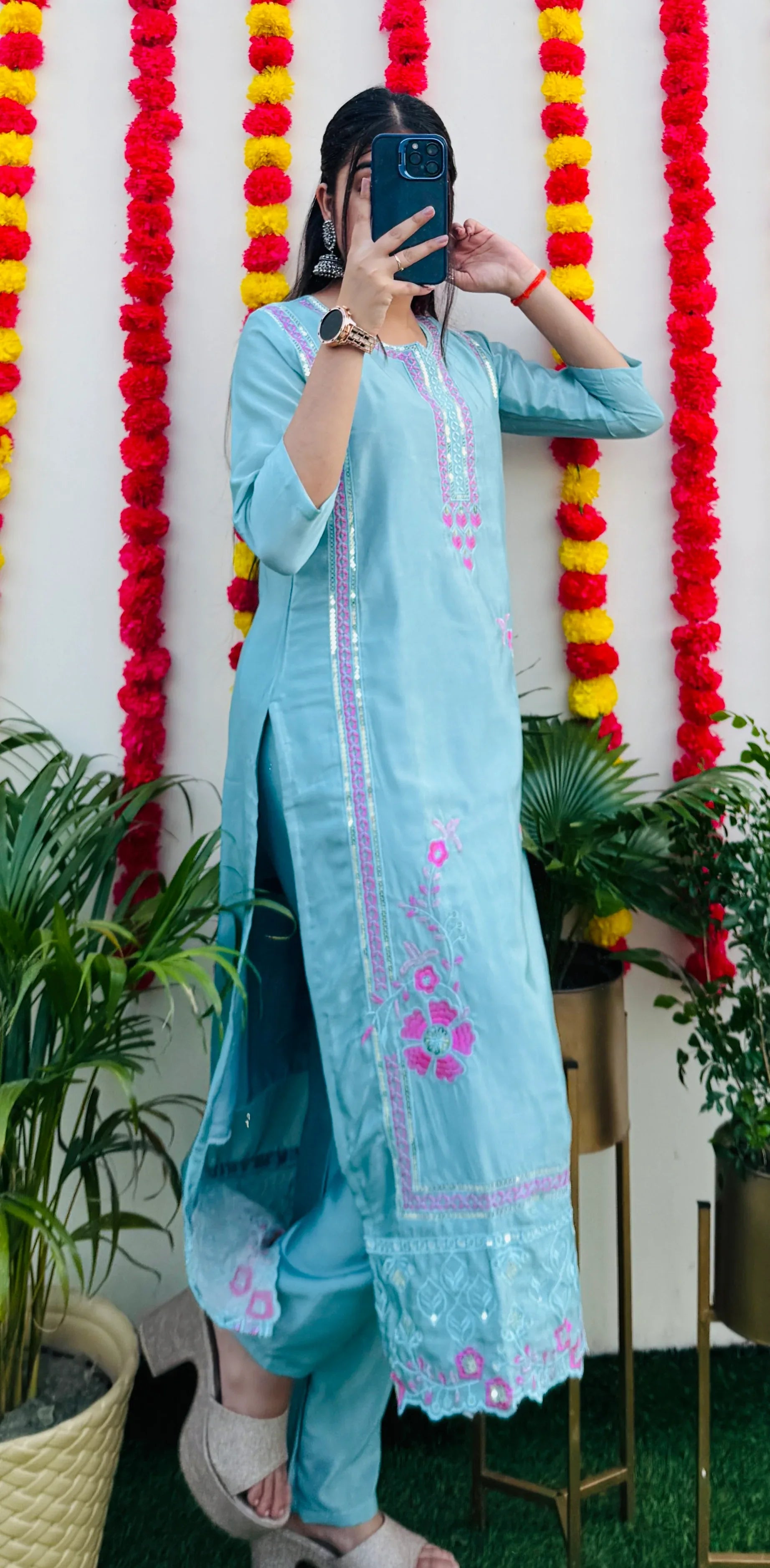 Beautiful Kurta Dupatta Pant Set - Dolled Up